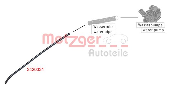 METZGER 2420331 Kühlerschlauch